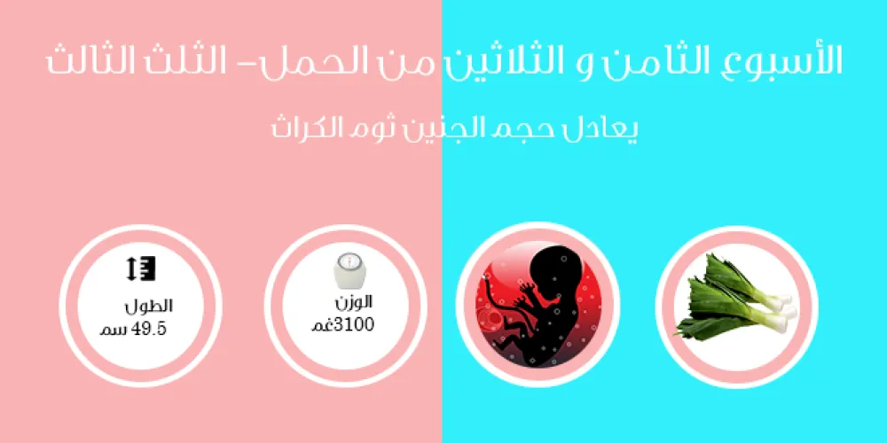 الأسبوع الثامن والثلاثون من الحمل- الثلث الثالث