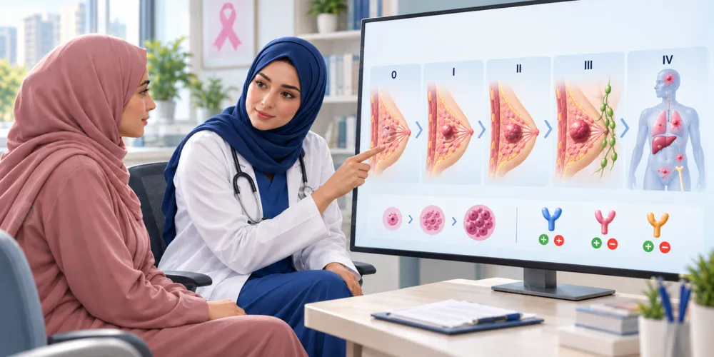 مراحل سرطان الثدي ودرجاته وكيفية تحديدها