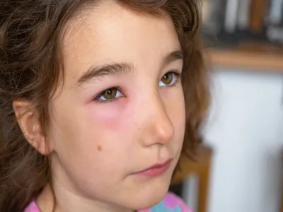 5. انسداد القناة الدمعيّة (Lacrimal duct obstruction)