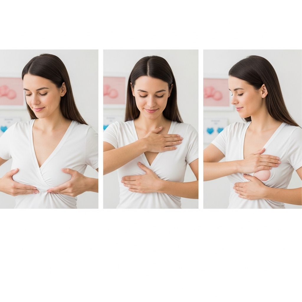 5. استخدمي باطن أصابعك لفحص الثدي باللمس