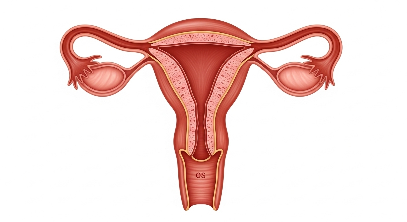 1. الشكل الطبيعي للرحم