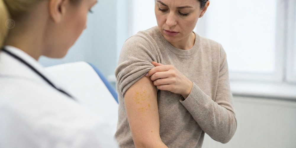 بقع صفراء على الجلد