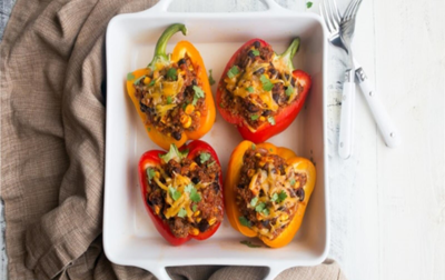 وصفة افطار صحية: الفليفلة المحشوة بالكينوا والدجاج